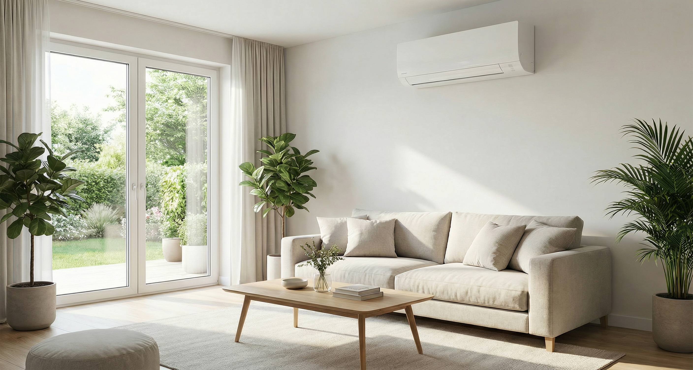 Installation climatisation réversible dans un salon à Montpellier par ALB'ELEC